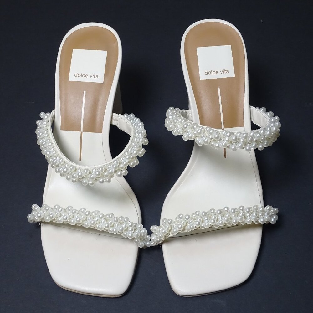 Dolce Vita Ivory Pearl Heels - Picture 2 of 9